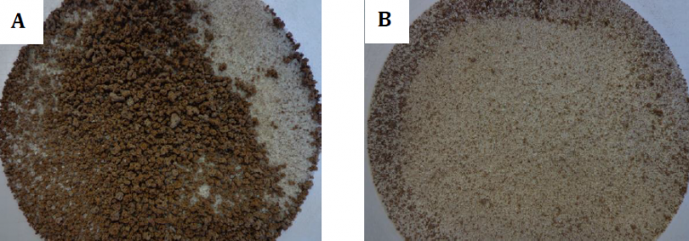 photography of respectively coarse and fine sugar and coffee